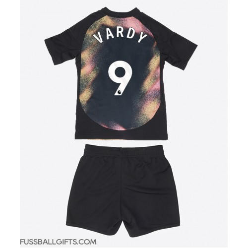 Leicester City Jamie Vardy #9 Fußballbekleidung Auswärtstrikot Kinder 2024-25 Kurzarm (+ kurze hosen)